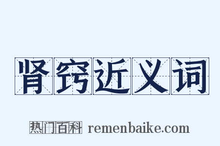 肾窍近义词是什么意思的图片